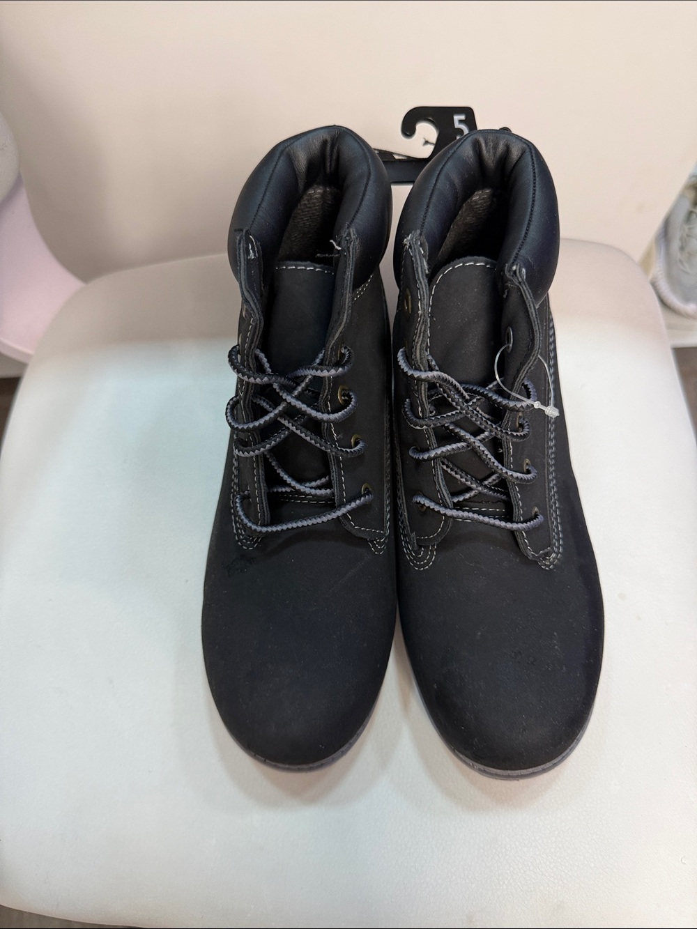 wonder nation Black Lace-Up Kids Ankle Boots